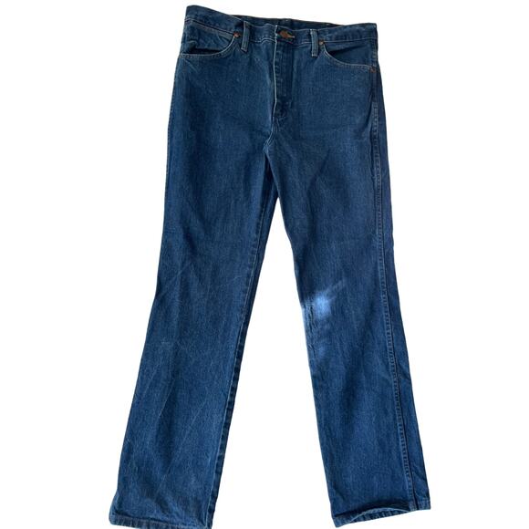 Wrangler 936 PWD Jeans Mens 36x32 Fit 34x32 Straight Boot Blue Denim Pants USA - Picture 1 of 7